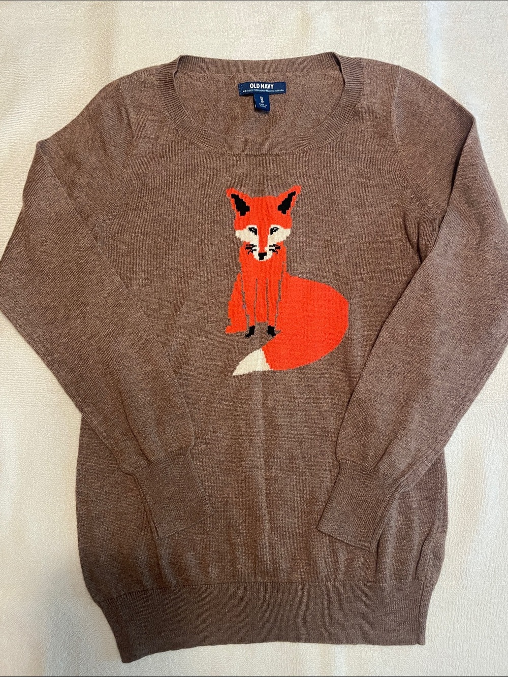 Old Navy fox sweater women’s xs